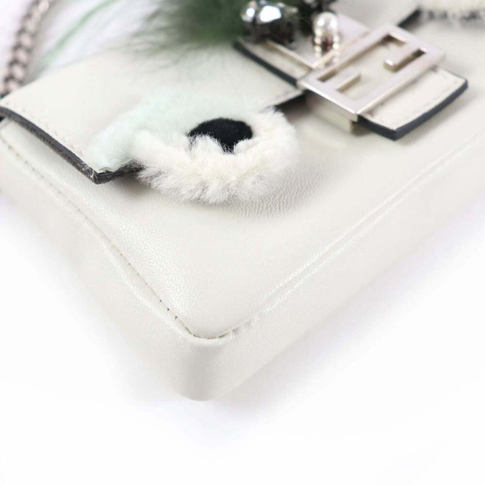 FENDI White Leather Shoulder Bag - Picture 7 of 16